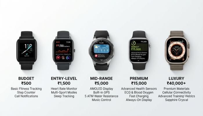 Smartwatch deals in India across all price ranges from budget to premium brands