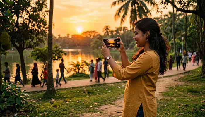 beginner using best camera phone for outdoor photography India