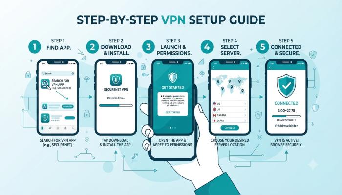 Step-by-step guide to setting up a free VPN on Android smartphone